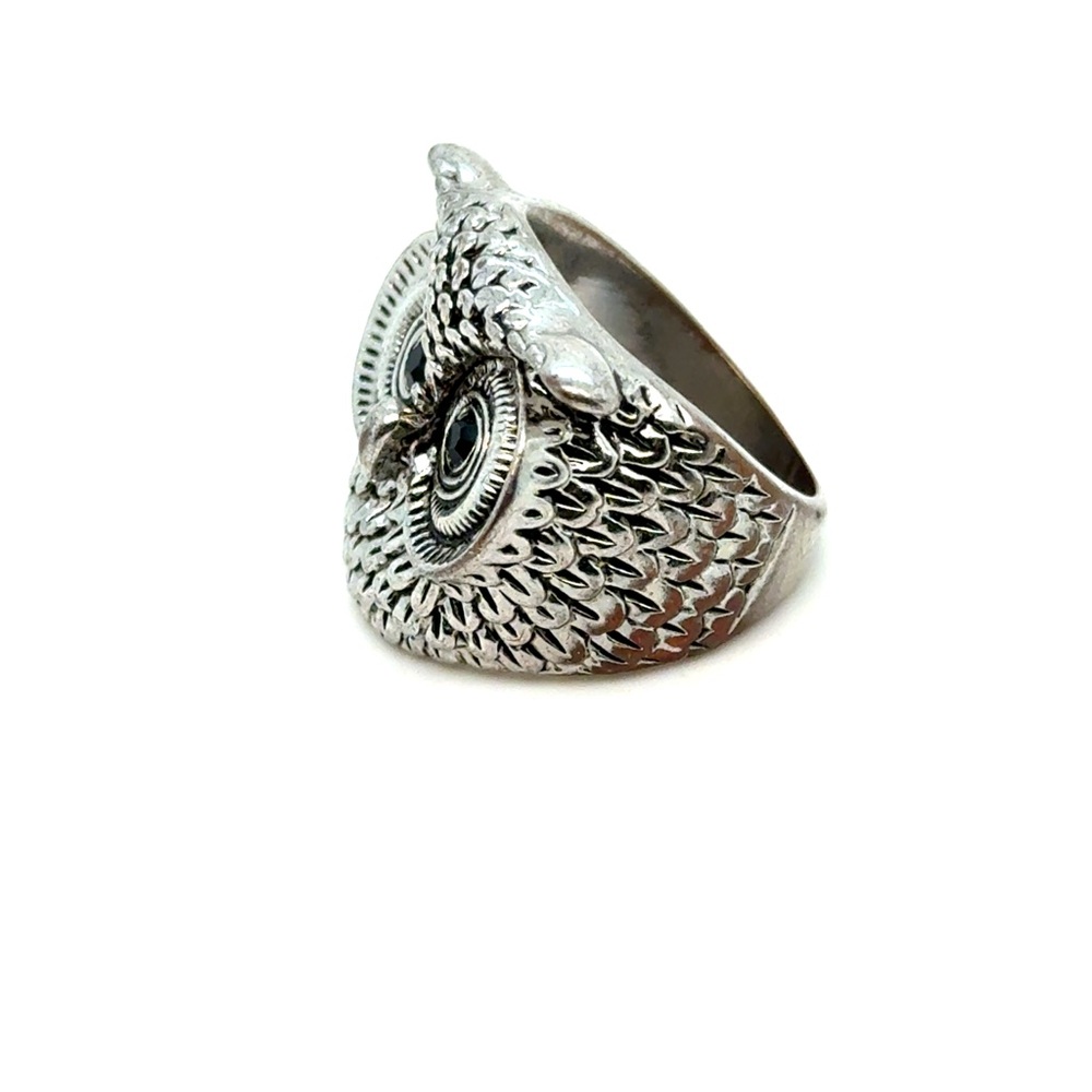 Silver Owl Statement Ring - Women Jewelry - Picture 2 of 5
